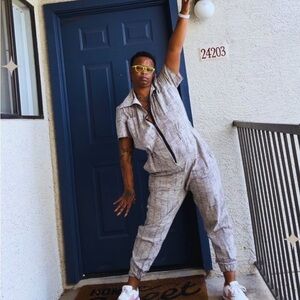 Stylish Plaid Jumpsuit